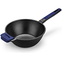 BRA Advanced - Wok de aluminio fundido con antiadherente- sin PFOA- súper reforzado- apta para inducción- diámetro…